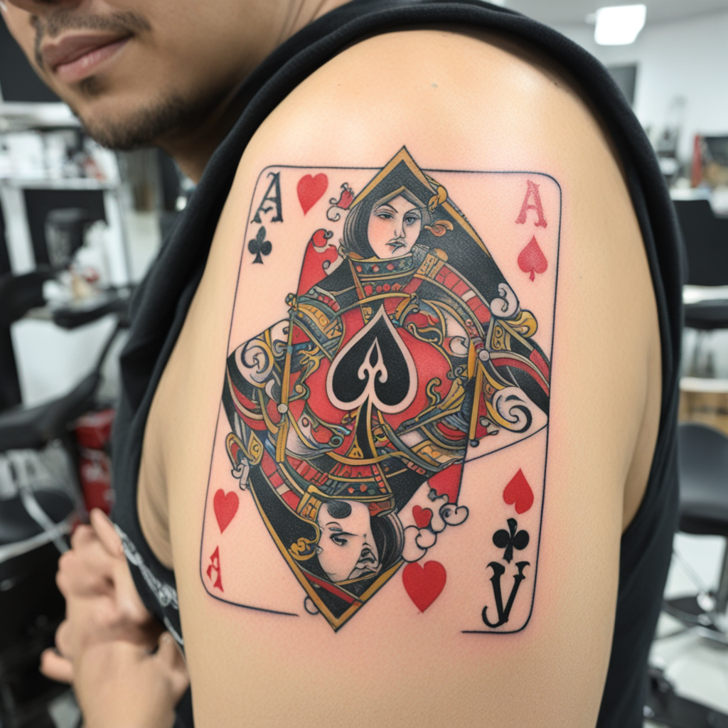 Ace & Playing Card Tattoo Designs design 2, tattoo inspiration