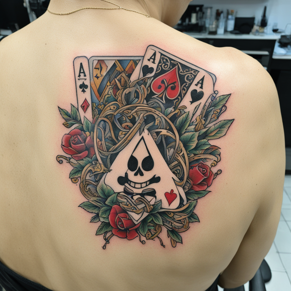 Ace & Playing Card Tattoo Designs design 28, tattoo inspiration
