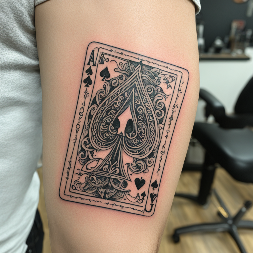 Ace & Playing Card Tattoo Designs design 29, tattoo inspiration