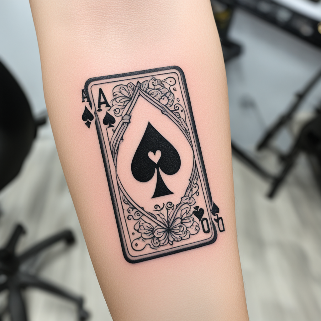 Ace Card Minimal Focus, Ace & Playing Card Tattoo Designs tattoo design, tattoo inspiration