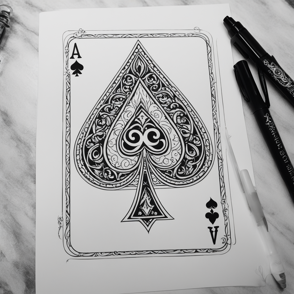 Ace Card Drawing Attention Through Simplicity, Ace & Playing Card Tattoo Designs tattoo design, tattoo inspiration