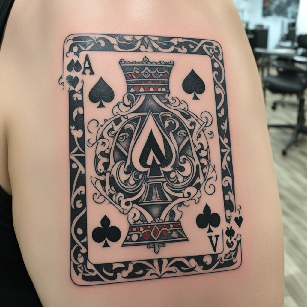 Ace Card Existing Without Surrounding Elements, Ace & Playing Card Tattoo Designs tattoo design, tattoo inspiration