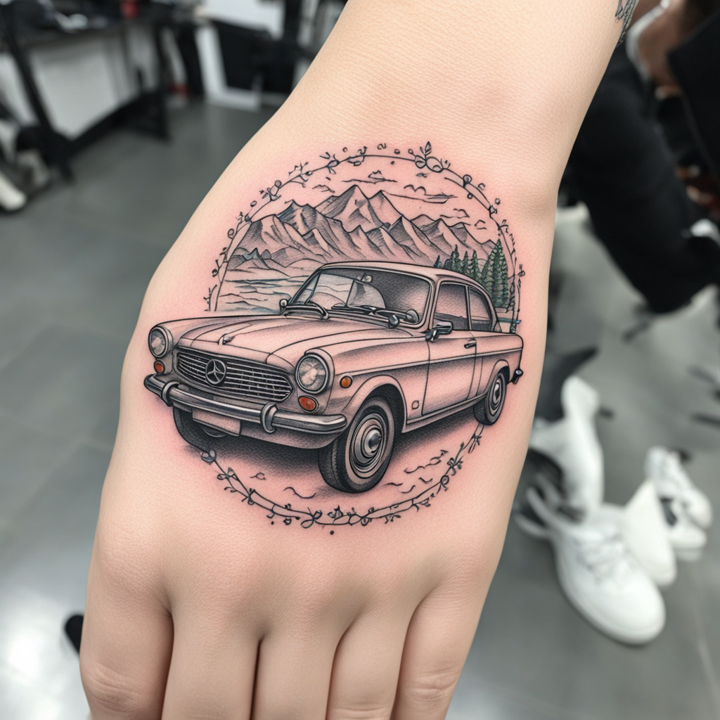 Car Aligned With Direction Of Travel, Car & Automotive Tattoo Designs tattoo design, tattoo inspiration