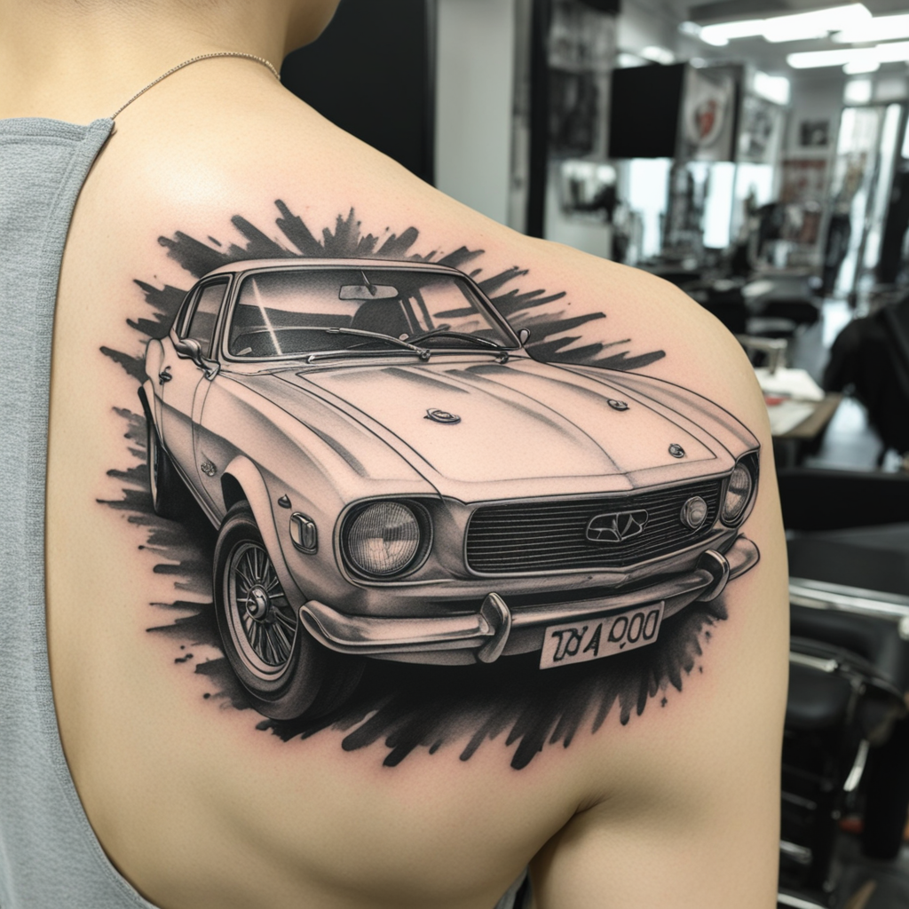 Car Suggesting Speed Without Visible Strain, Car & Automotive Tattoo Designs tattoo design, tattoo inspiration