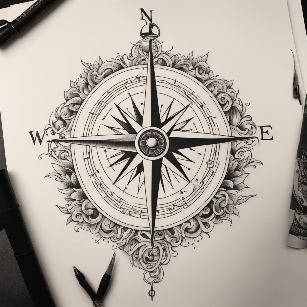 Compass Tattoo Designs design 13, tattoo inspiration