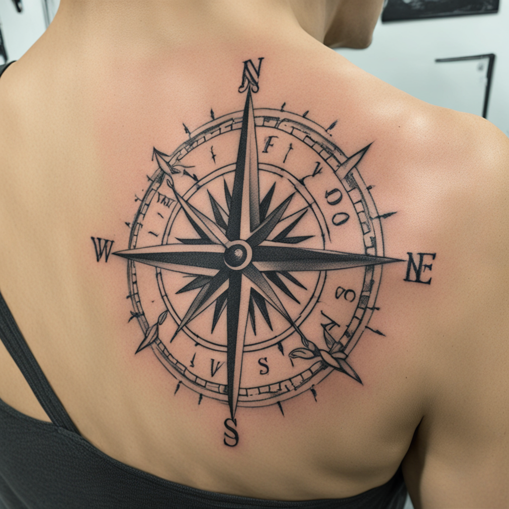 Compass Tattoo Designs design 14, tattoo inspiration