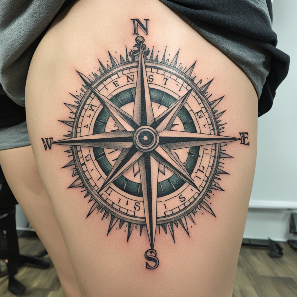 Compass Tattoo Designs design 3, tattoo inspiration