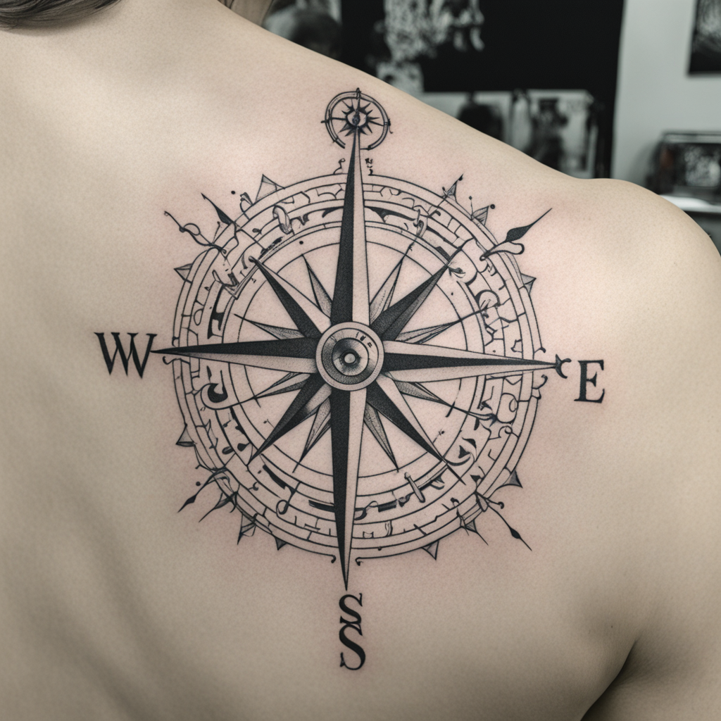 Compass Tattoo Designs design 4, tattoo inspiration