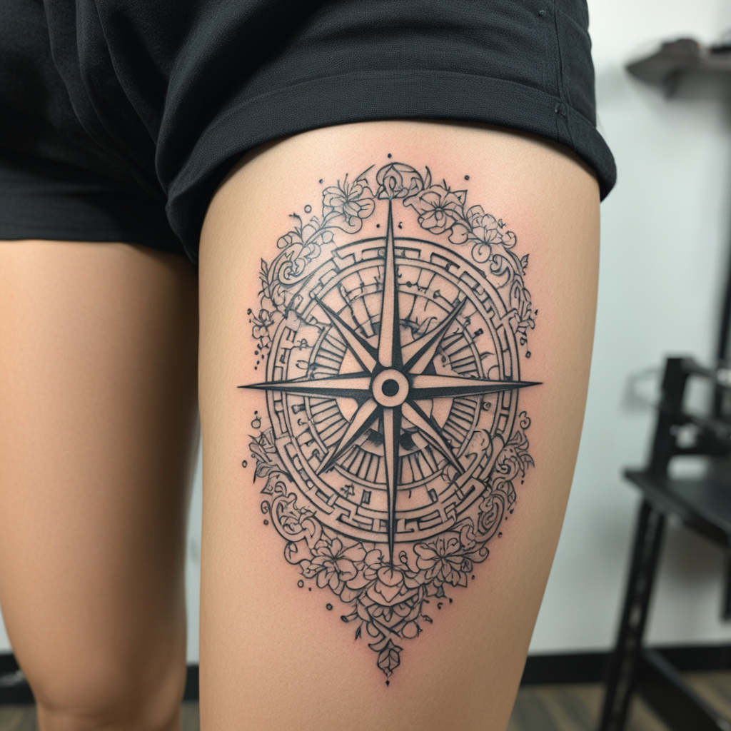 Compass Tattoo Designs design 31, tattoo inspiration