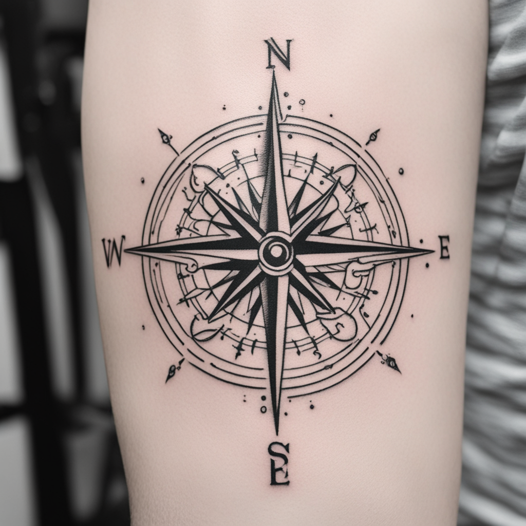 Compass Tattoo Designs design 37, tattoo inspiration