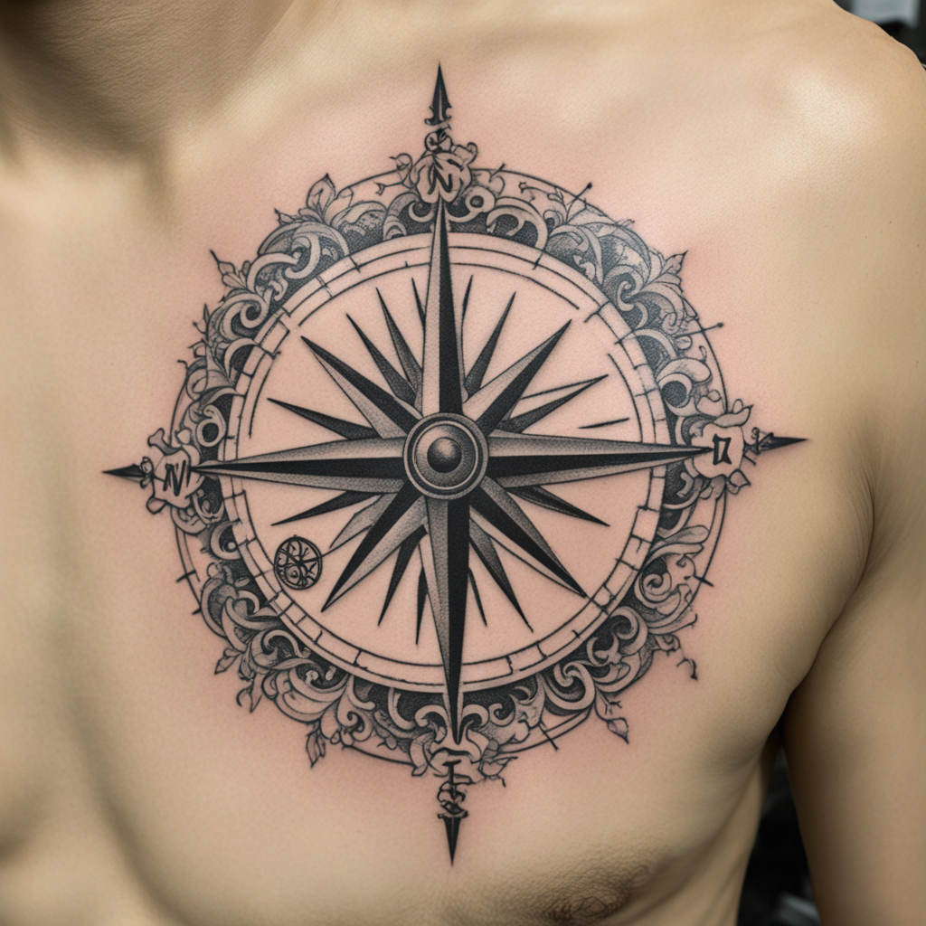 Compass Tattoo Designs design 46, tattoo inspiration