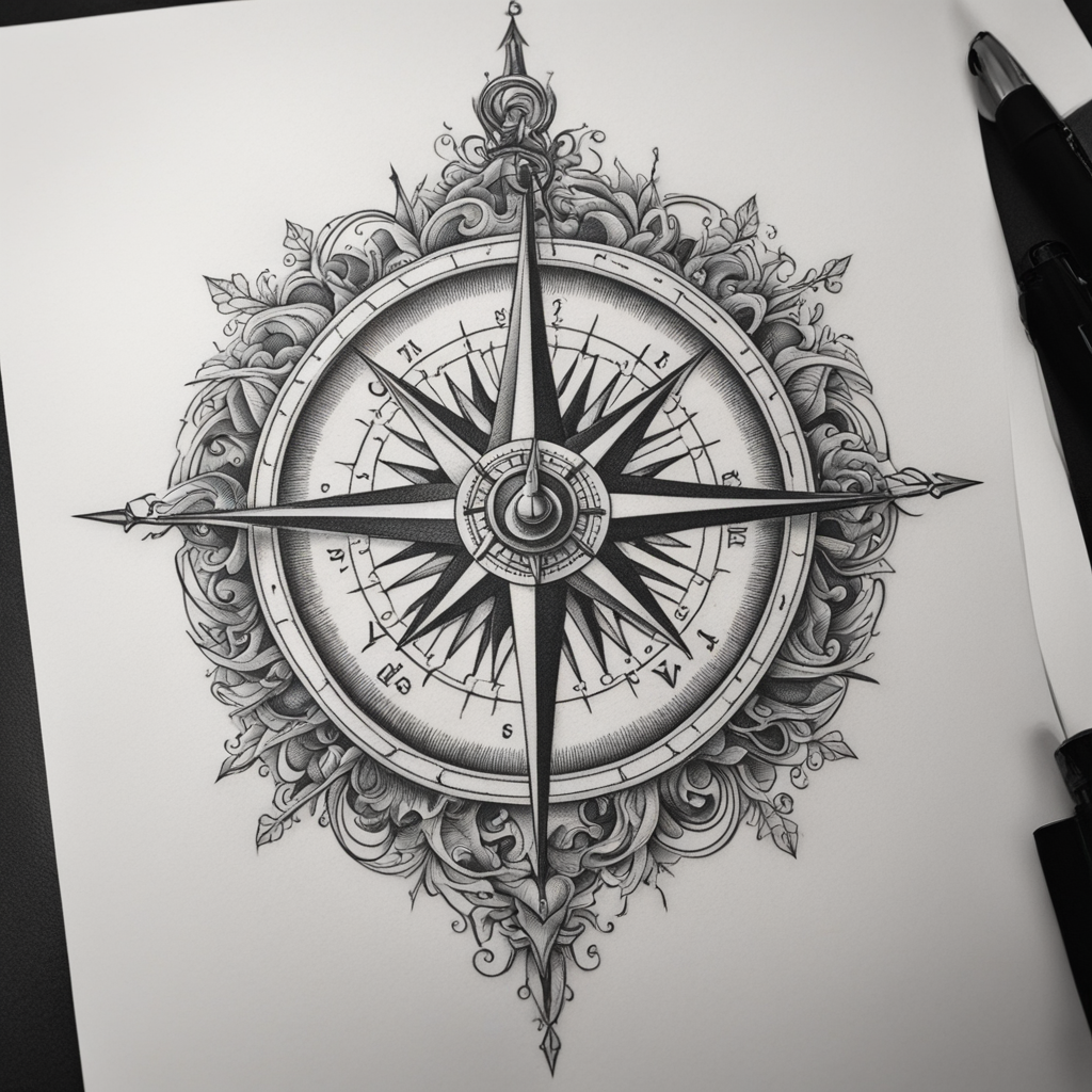 Compass Tattoo Designs design 55, tattoo inspiration
