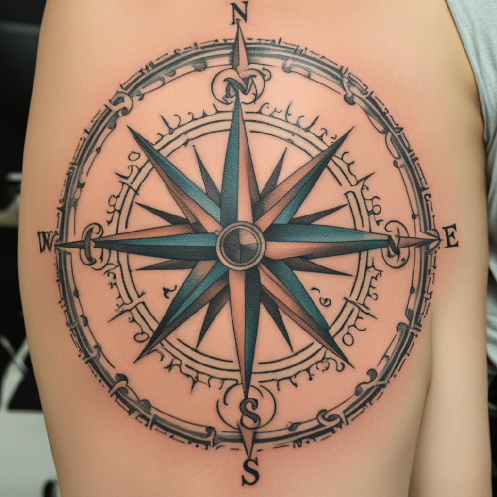 Compass Tattoo Designs design 7, tattoo inspiration