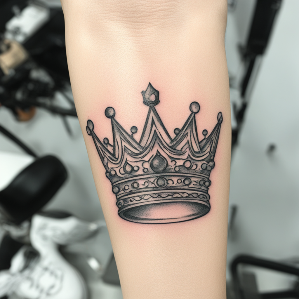 Crown Suggesting Power Without Force Or Motion, Crown Tattoo Designs tattoo design, tattoo inspiration