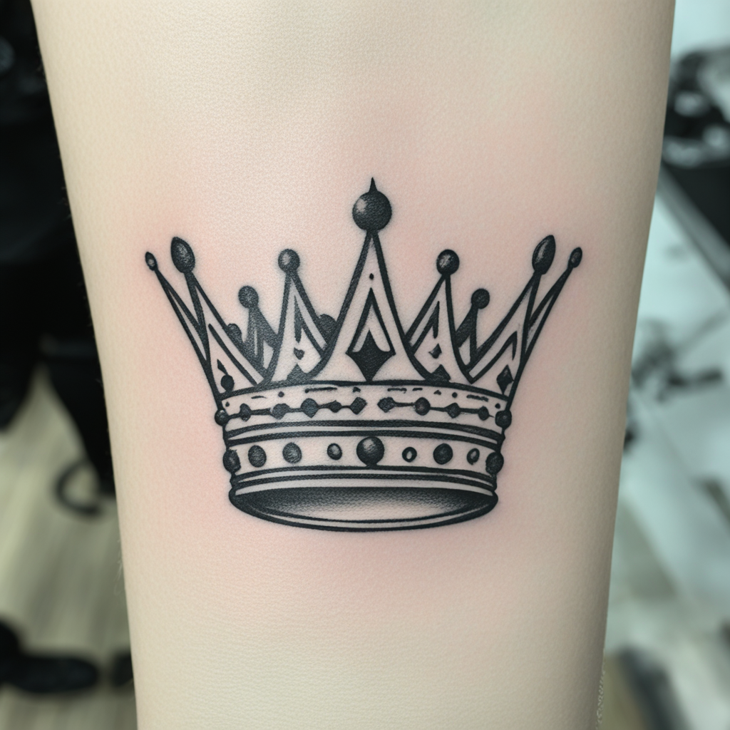 Crown Placed Centrally, Crown Tattoo Designs tattoo design, tattoo inspiration