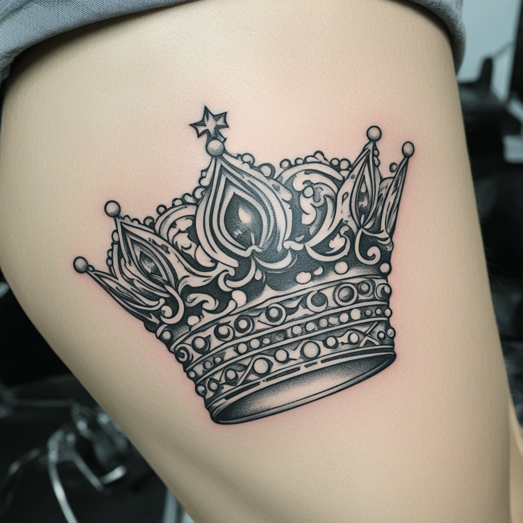 Crown Isolated To Emphasize Authority, Crown Tattoo Designs tattoo design, tattoo inspiration
