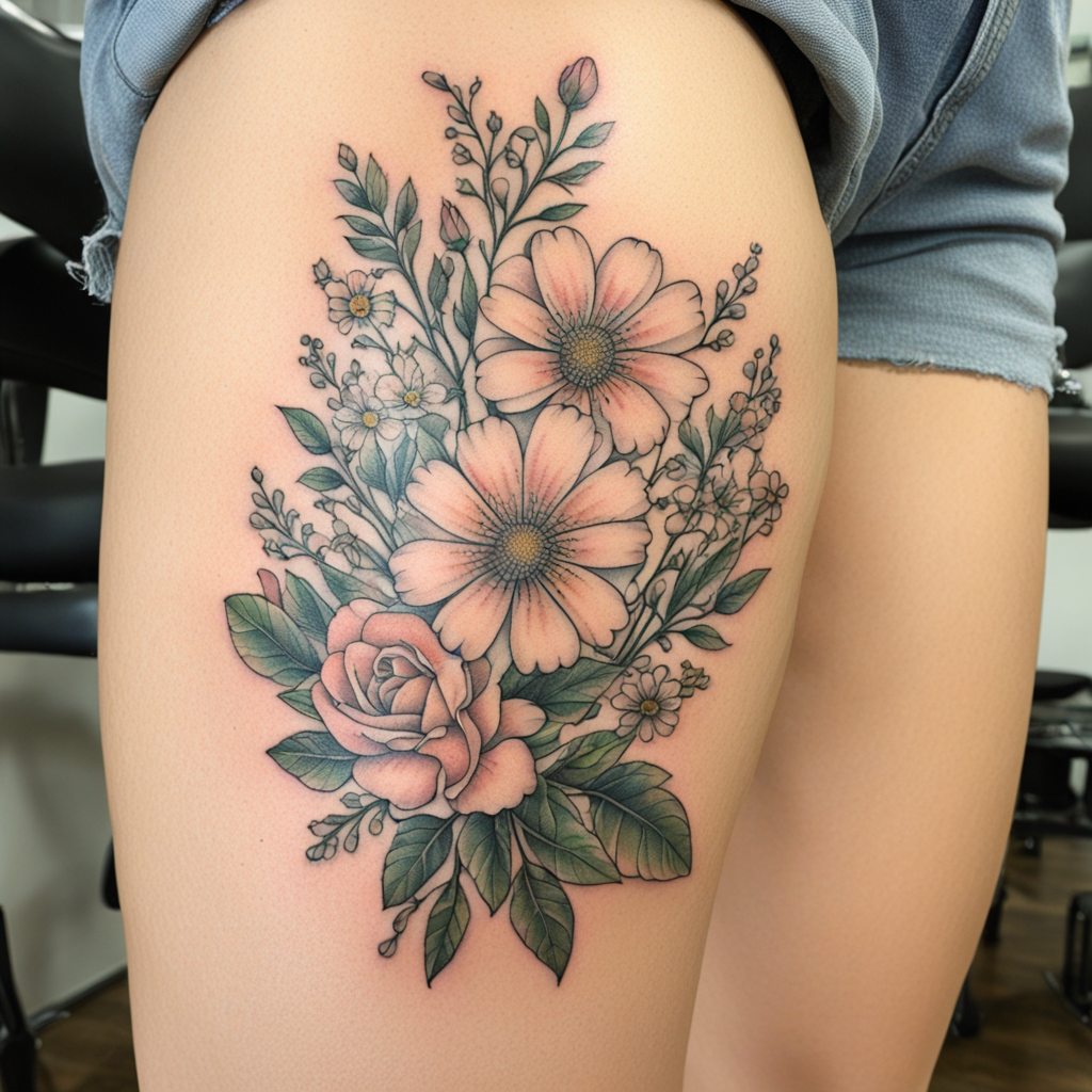 Flower Tattoo Designs design 3, tattoo inspiration