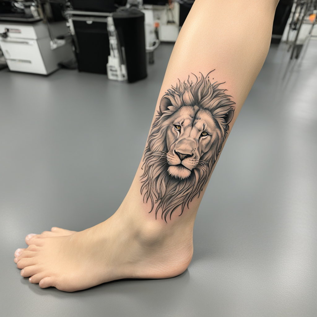 Lion Scanning Surroundings, Lion Tattoo Designs tattoo design, tattoo inspiration