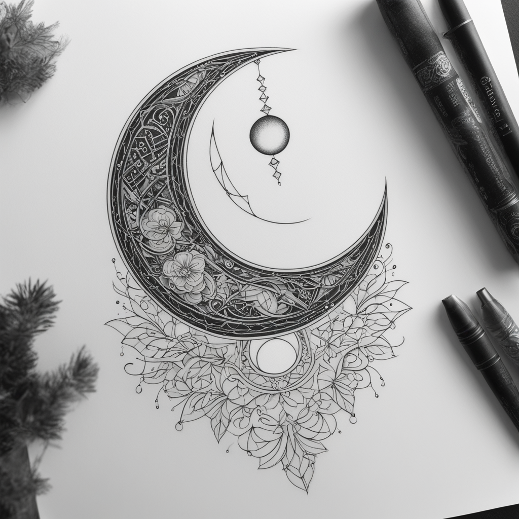 Moon Tattoo Designs design 11, tattoo inspiration