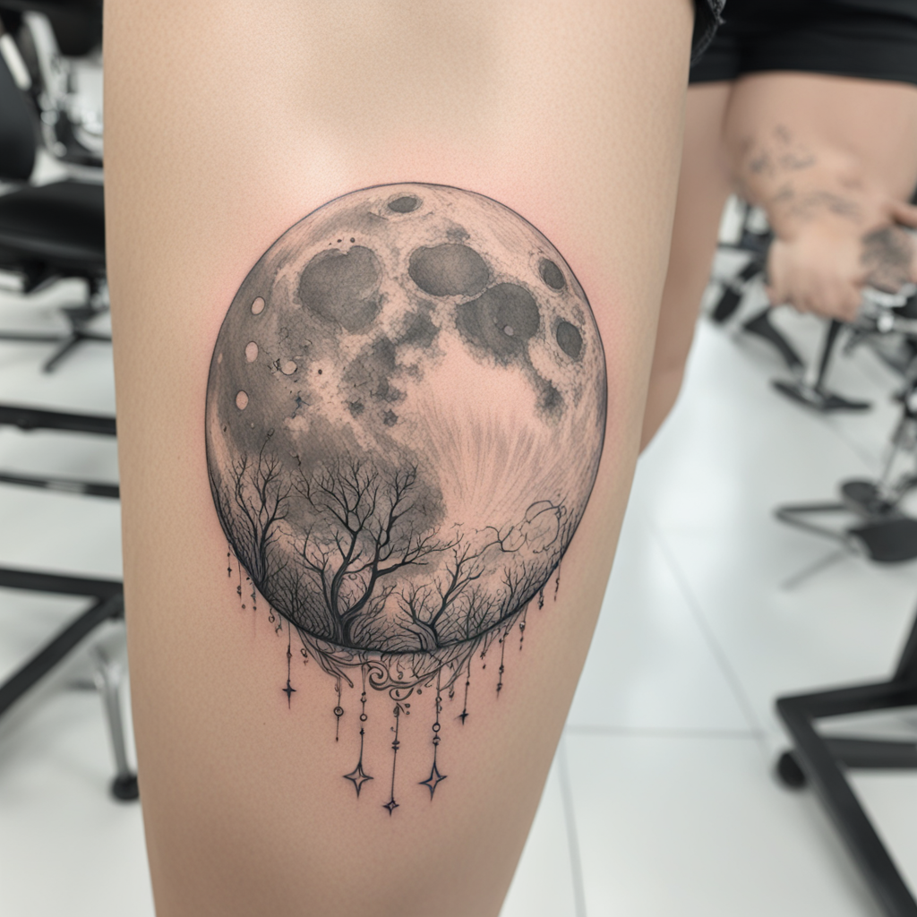 Moon Tattoo Designs design 13, tattoo inspiration