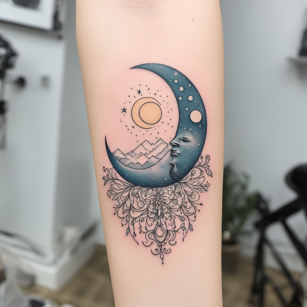 Moon Tattoo Designs design 41, tattoo inspiration