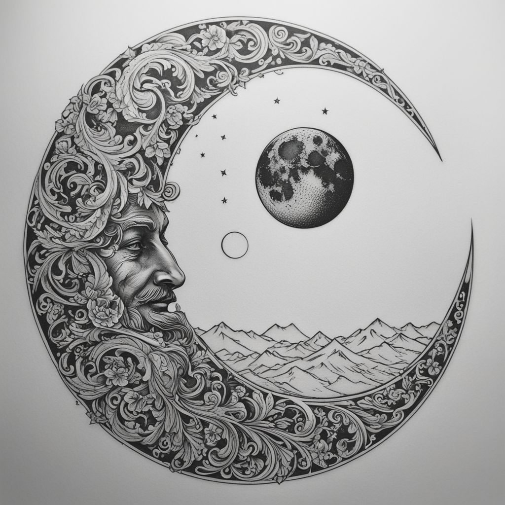 Moon Tattoo Designs design 44, tattoo inspiration