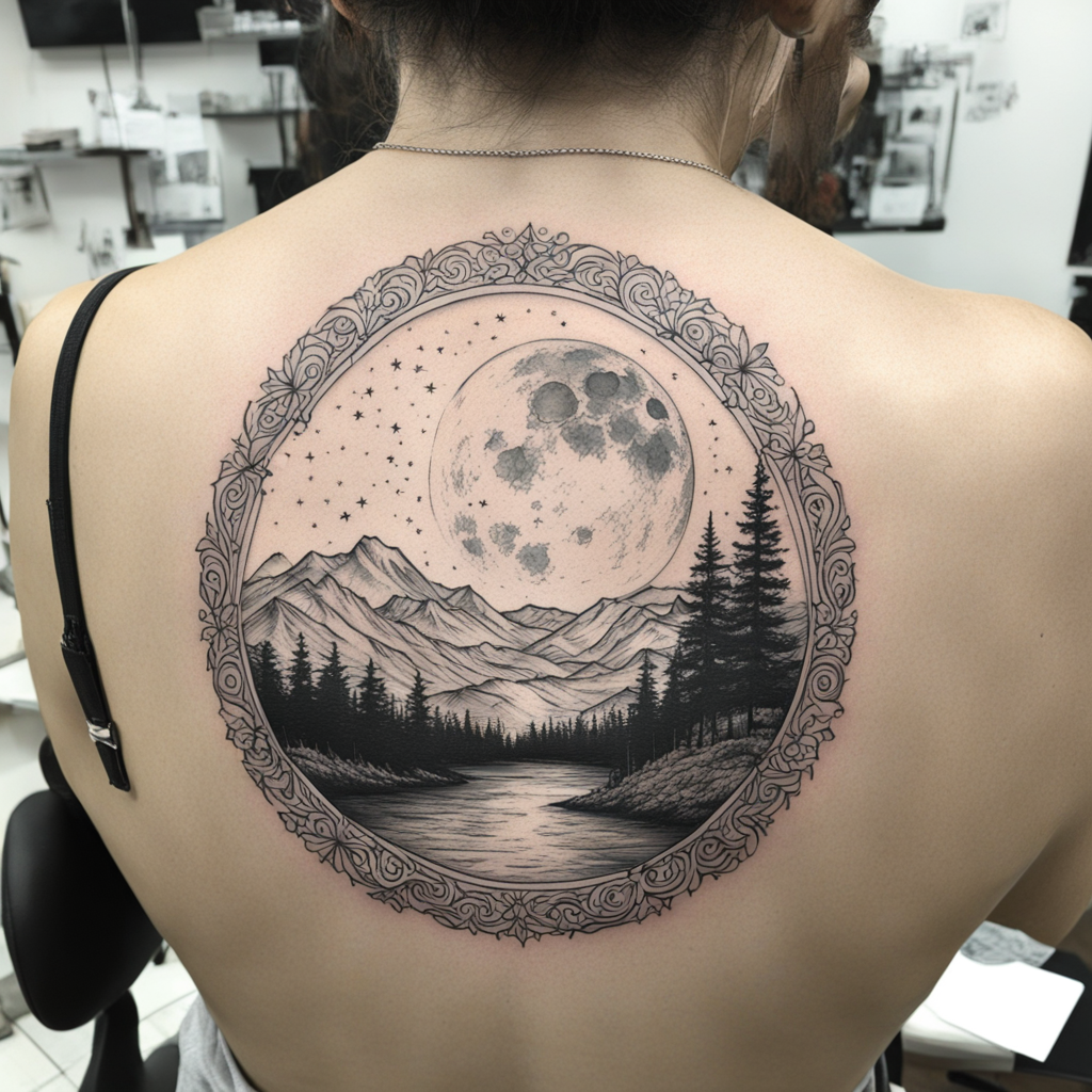 Moon Tattoo Designs design 49, tattoo inspiration