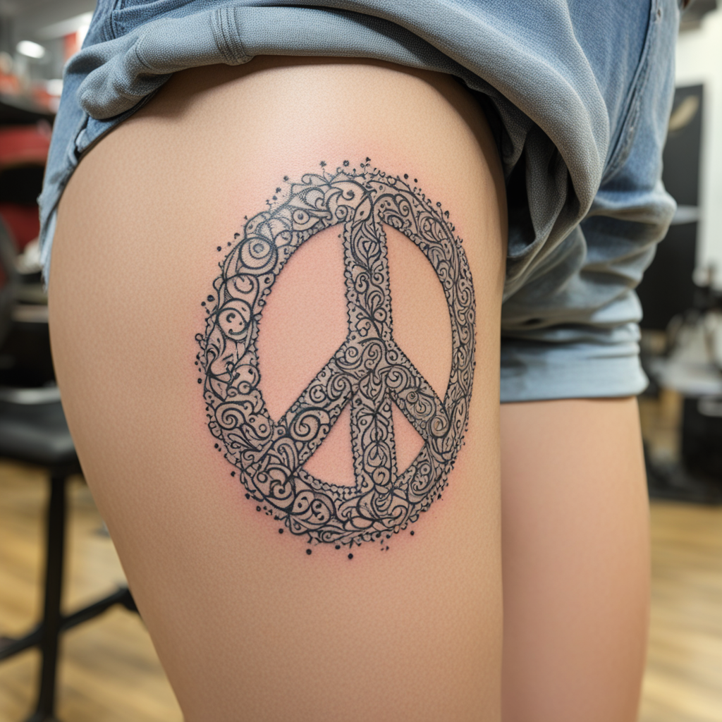 Peace Symbol Tattoo Designs design 11, tattoo inspiration