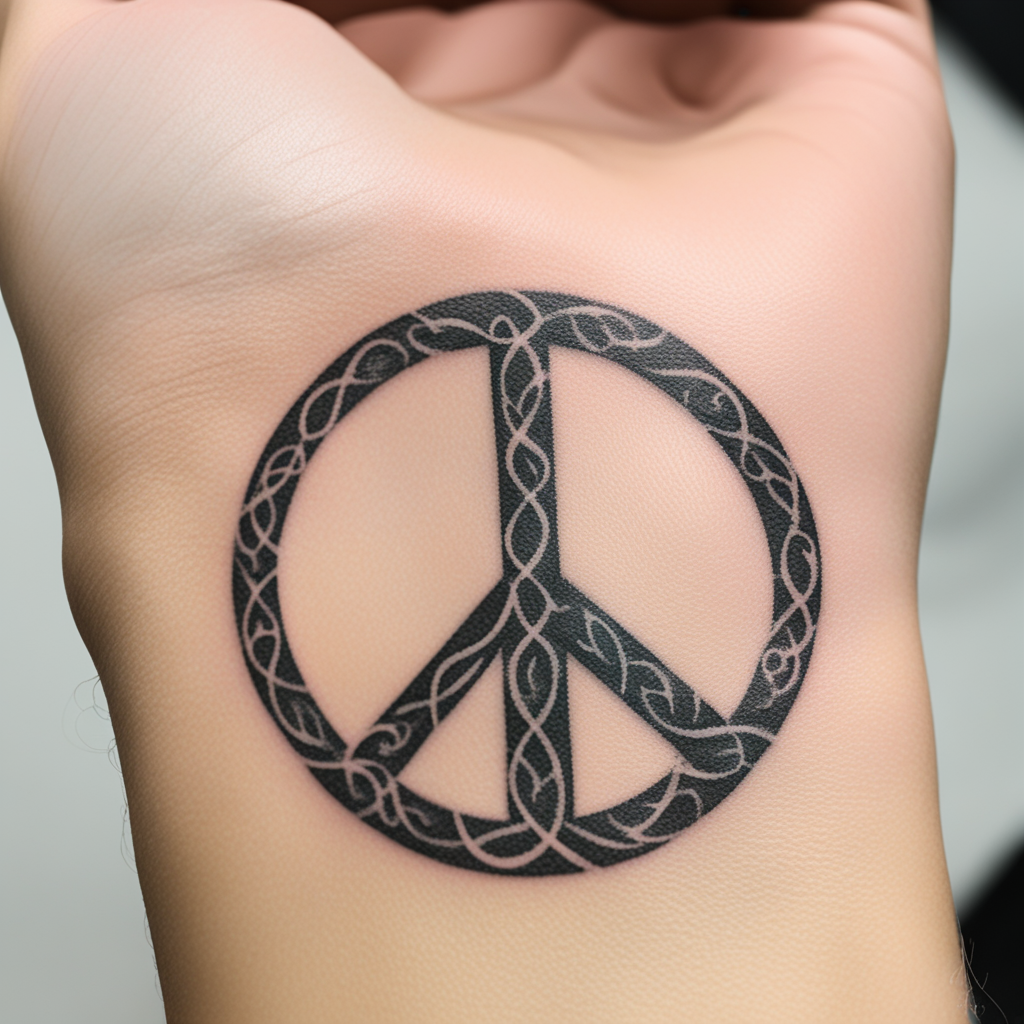 Peace Symbol Tattoo Designs design 18, tattoo inspiration