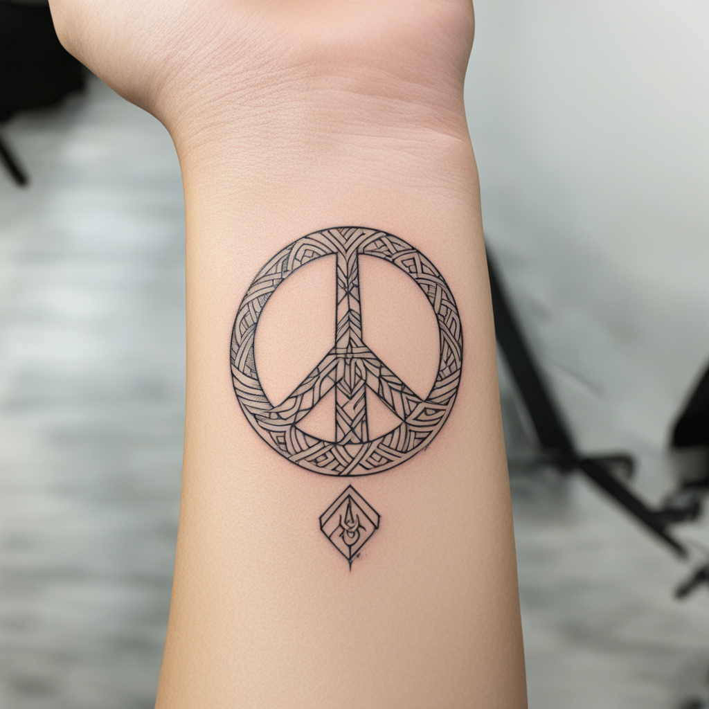 Peace Symbol Tattoo Designs design 19, tattoo inspiration