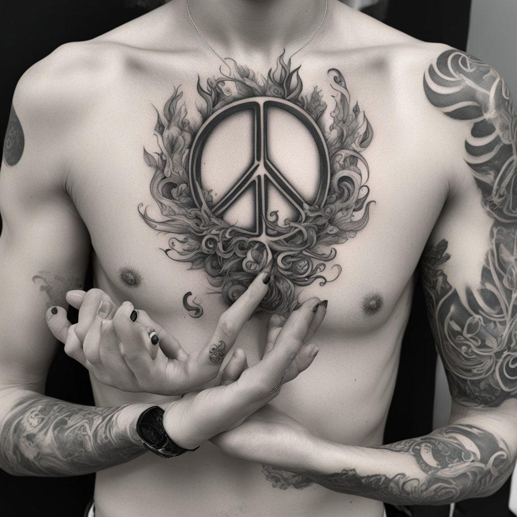 Peace Symbol Tattoo Designs design 5, tattoo inspiration