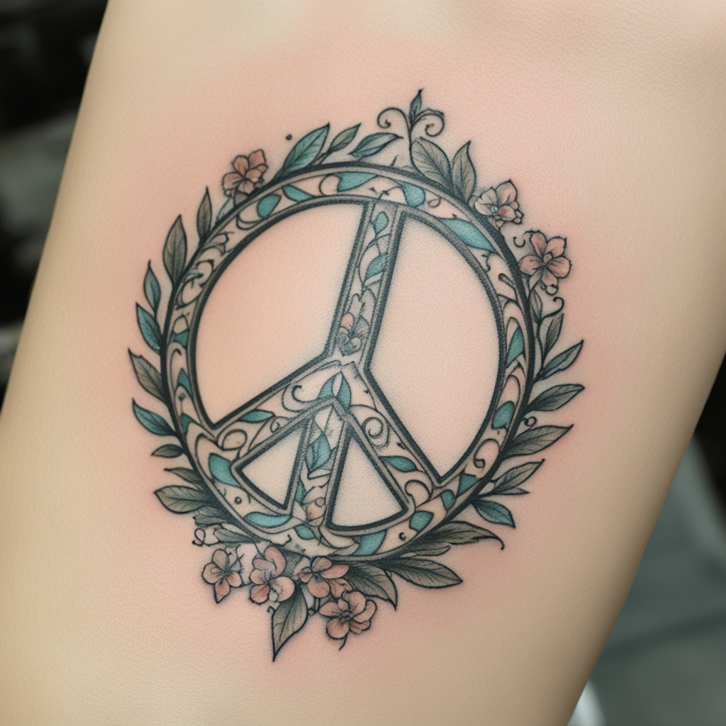 Peace Symbol Tattoo Designs design 43, tattoo inspiration