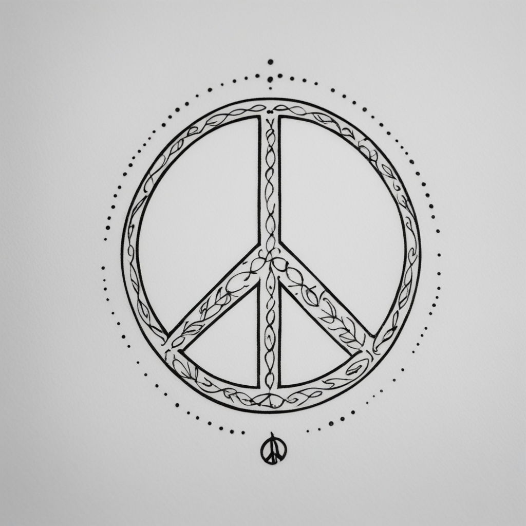 Peace Symbol Tattoo Designs design 45, tattoo inspiration
