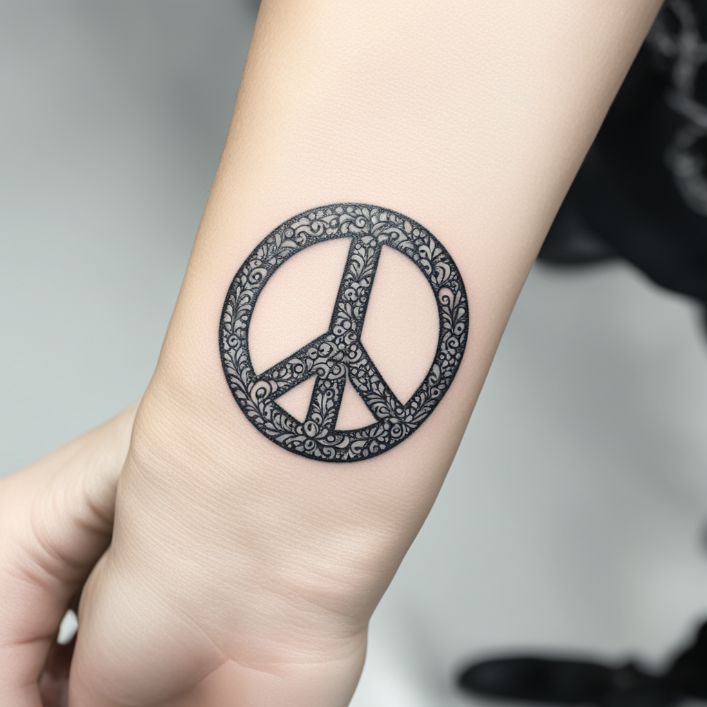 Peace Symbol Tattoo Designs design 47, tattoo inspiration