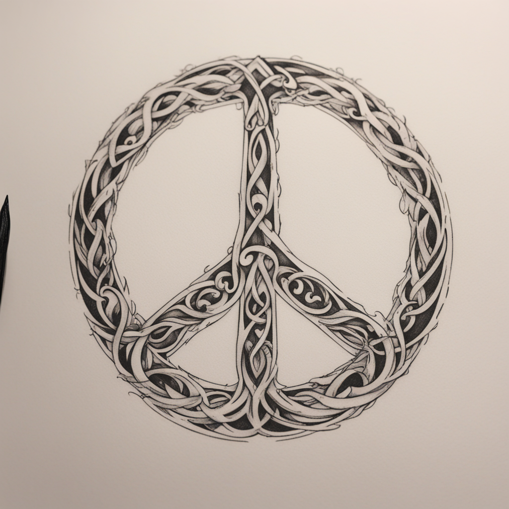 Peace Symbol Tattoo Designs design 6, tattoo inspiration