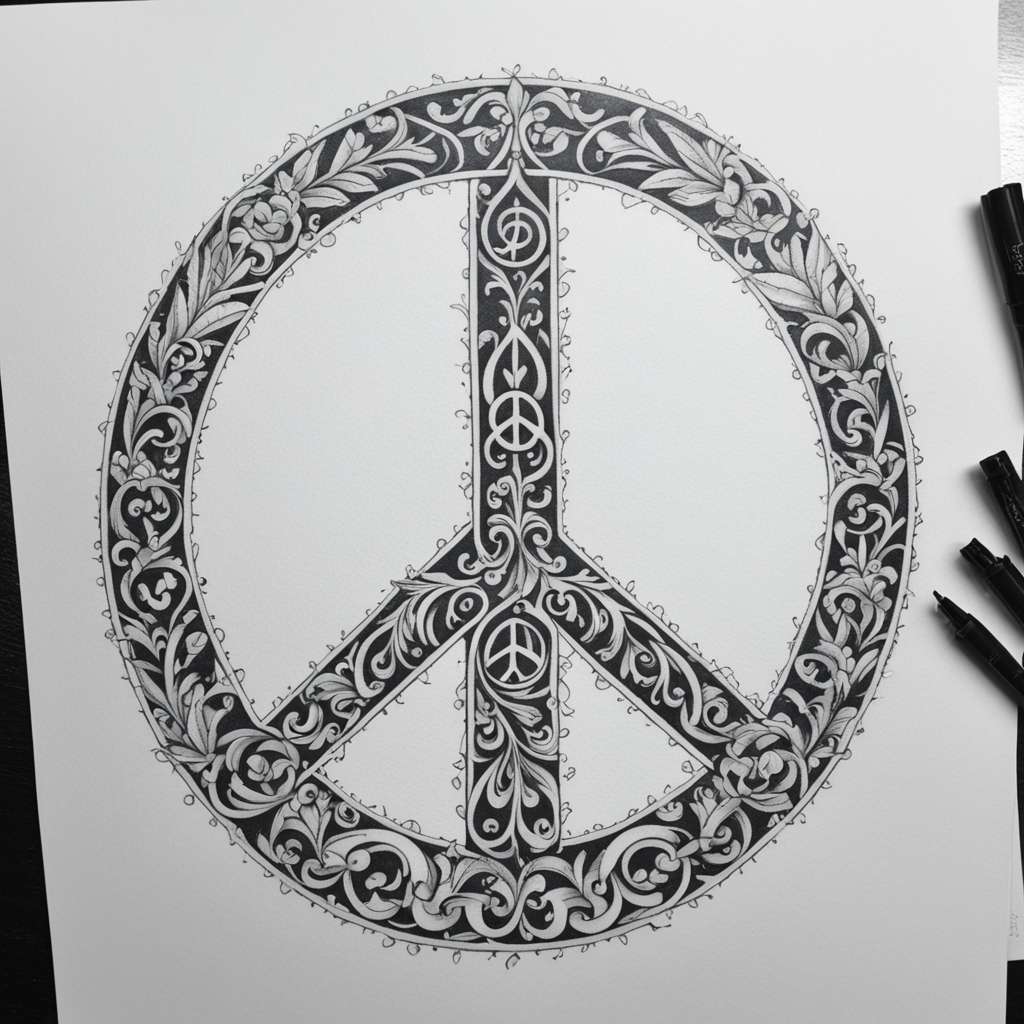Peace Symbol Tattoo Designs design 51, tattoo inspiration