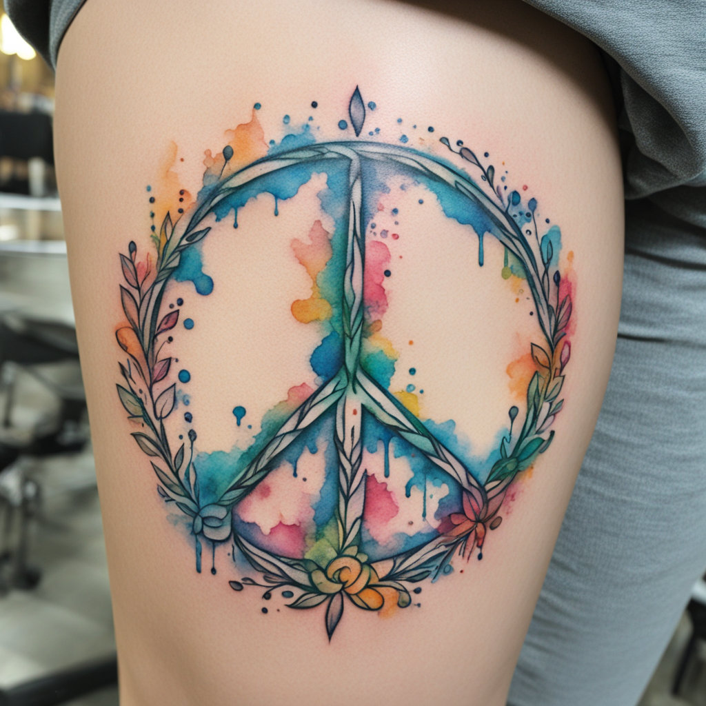 Peace Symbol Tattoo Designs design 53, tattoo inspiration
