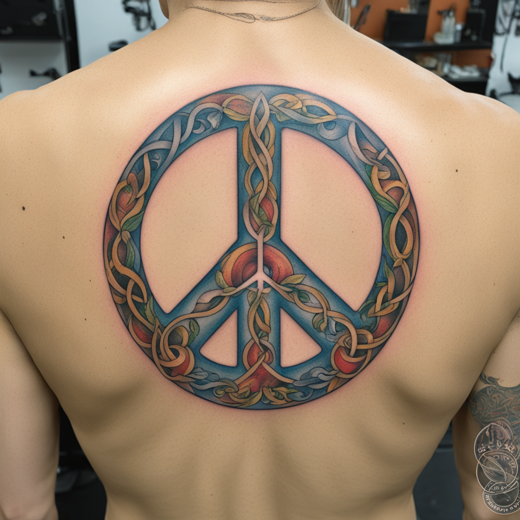 Peace Symbol Tattoo Designs design 7, tattoo inspiration