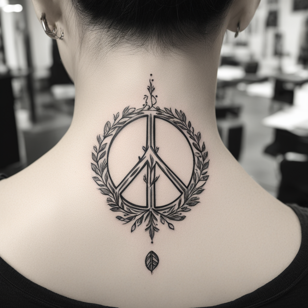 Peace Symbol Upright, Peace Symbol Tattoo Designs tattoo design, tattoo inspiration