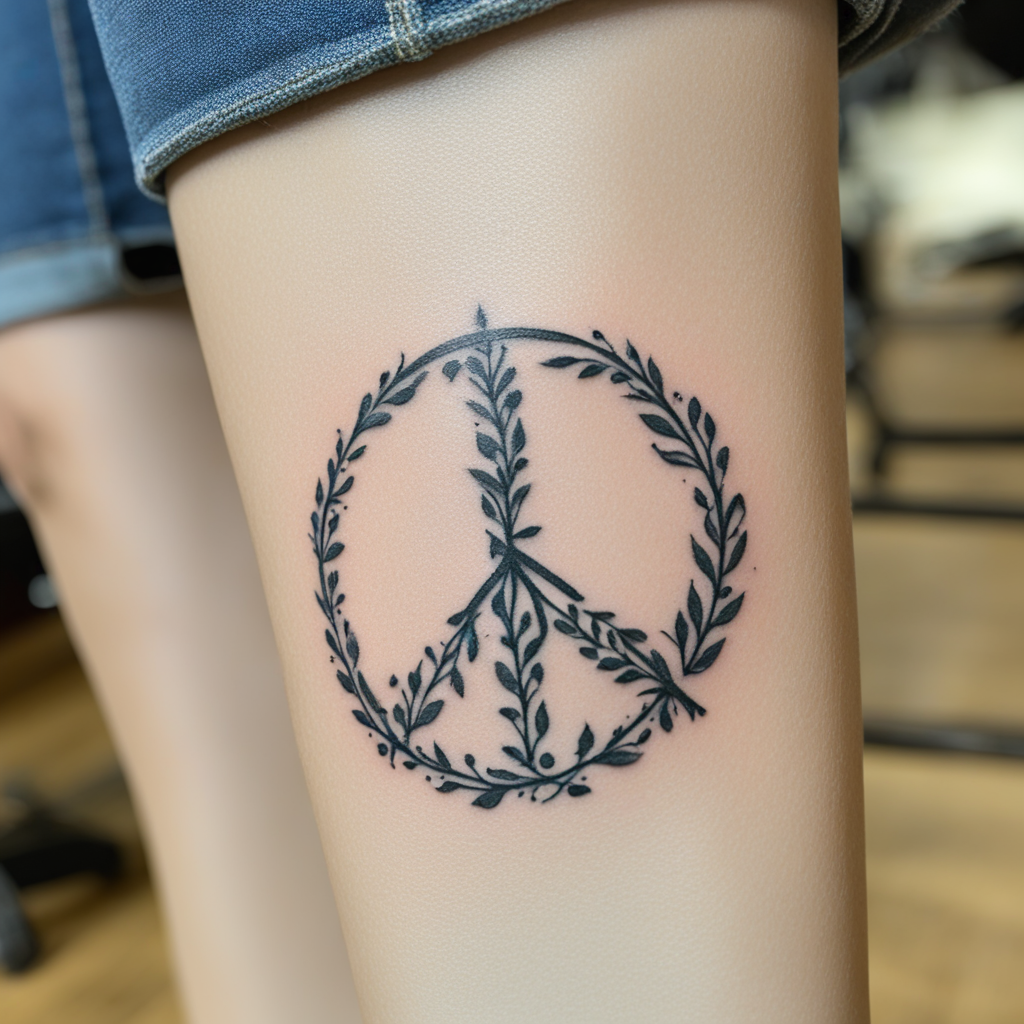 Peace Symbol Gently Centered, Peace Symbol Tattoo Designs tattoo design, tattoo inspiration
