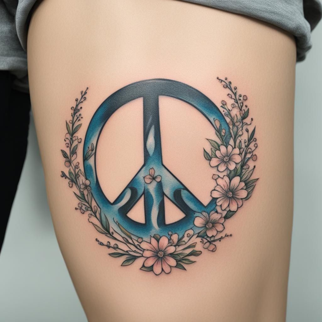 Peace Symbol Creating Visual Calm, Peace Symbol Tattoo Designs tattoo design, tattoo inspiration