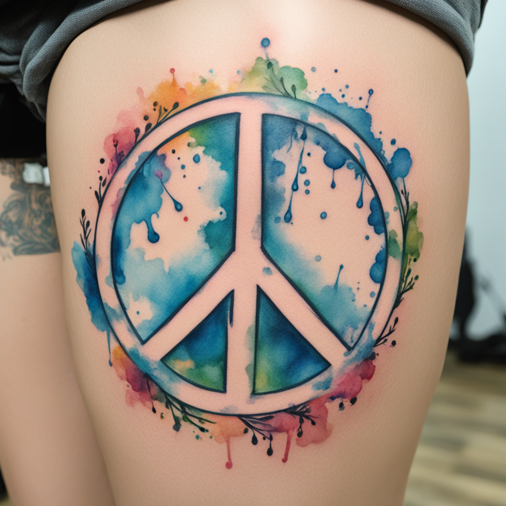 Peace Symbol Tattoo Designs design 10, tattoo inspiration
