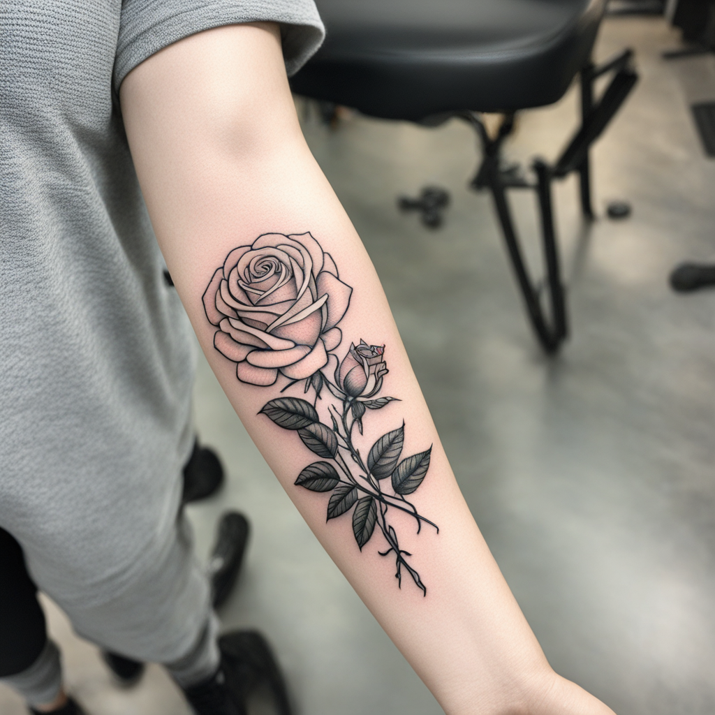Rose Maintaining Delicate Balance, Rose Tattoo Designs tattoo design, tattoo inspiration