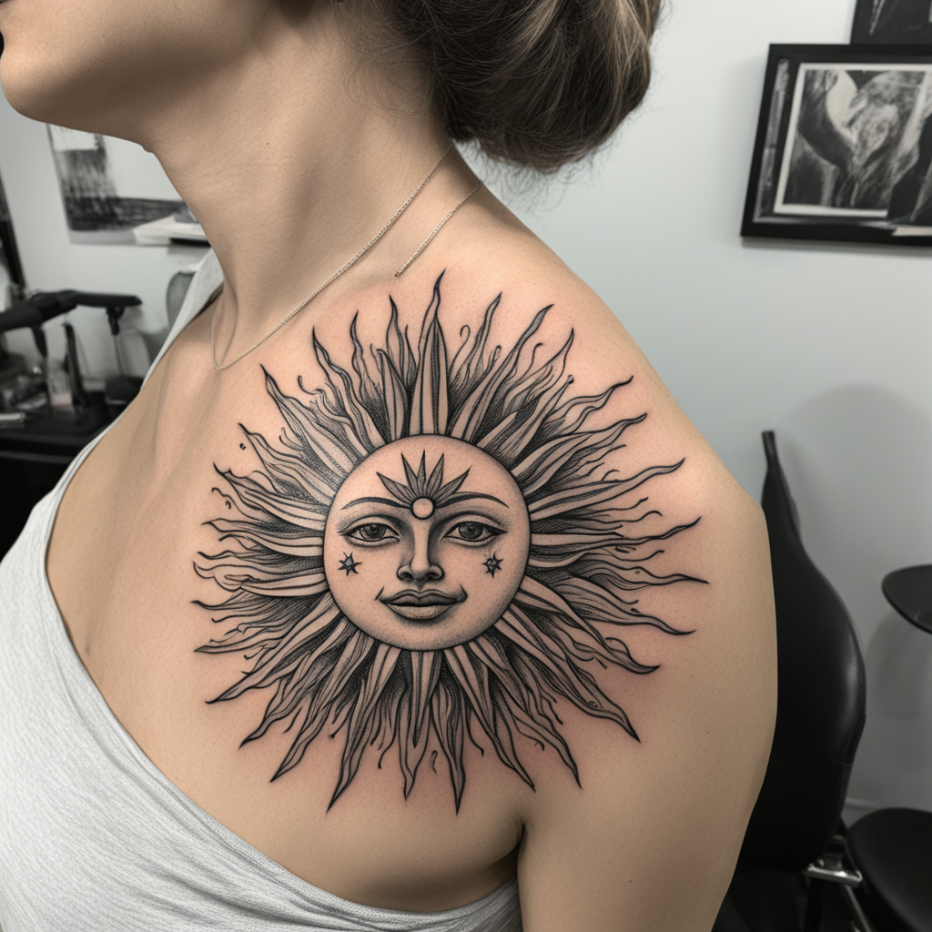 Sun Tattoo Designs design 2, tattoo inspiration